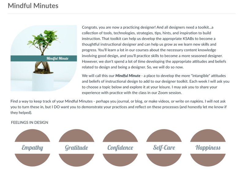 image of mindful minutes modules landing page